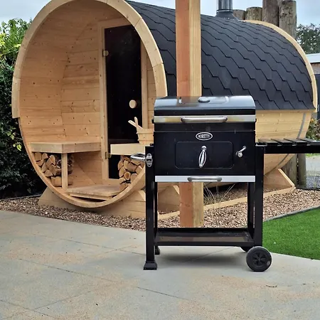 'Relax Lodge Sea' - Wellness Lodge In Zeeland - Private Sauna - Airco - Garden - Outdoor Swimming Pool - Free Wifi, Towels & Bed Linen Heinkenszand Exterior photo